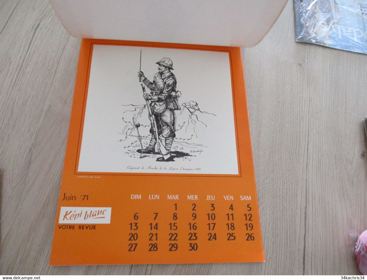 LEGION ETRANGERE calendrier grand format 1971