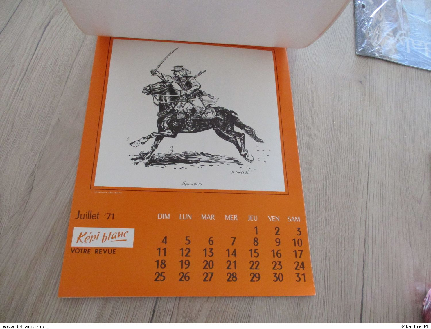 LEGION ETRANGERE calendrier grand format 1971