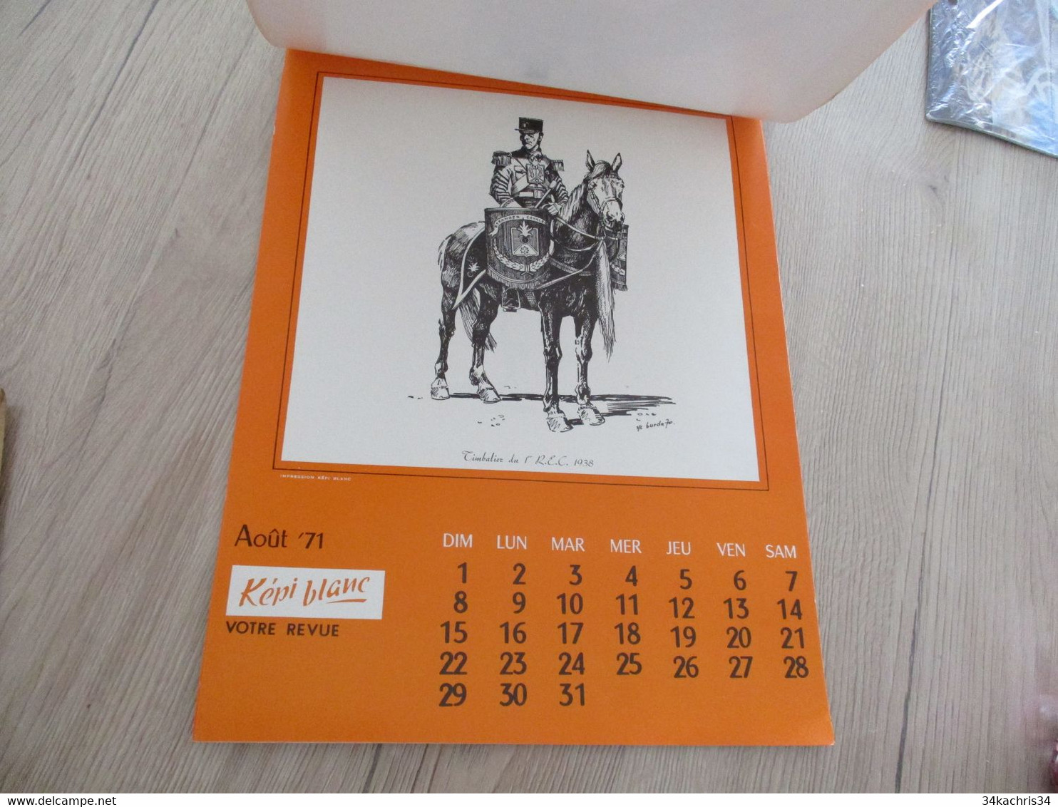 LEGION ETRANGERE calendrier grand format 1971