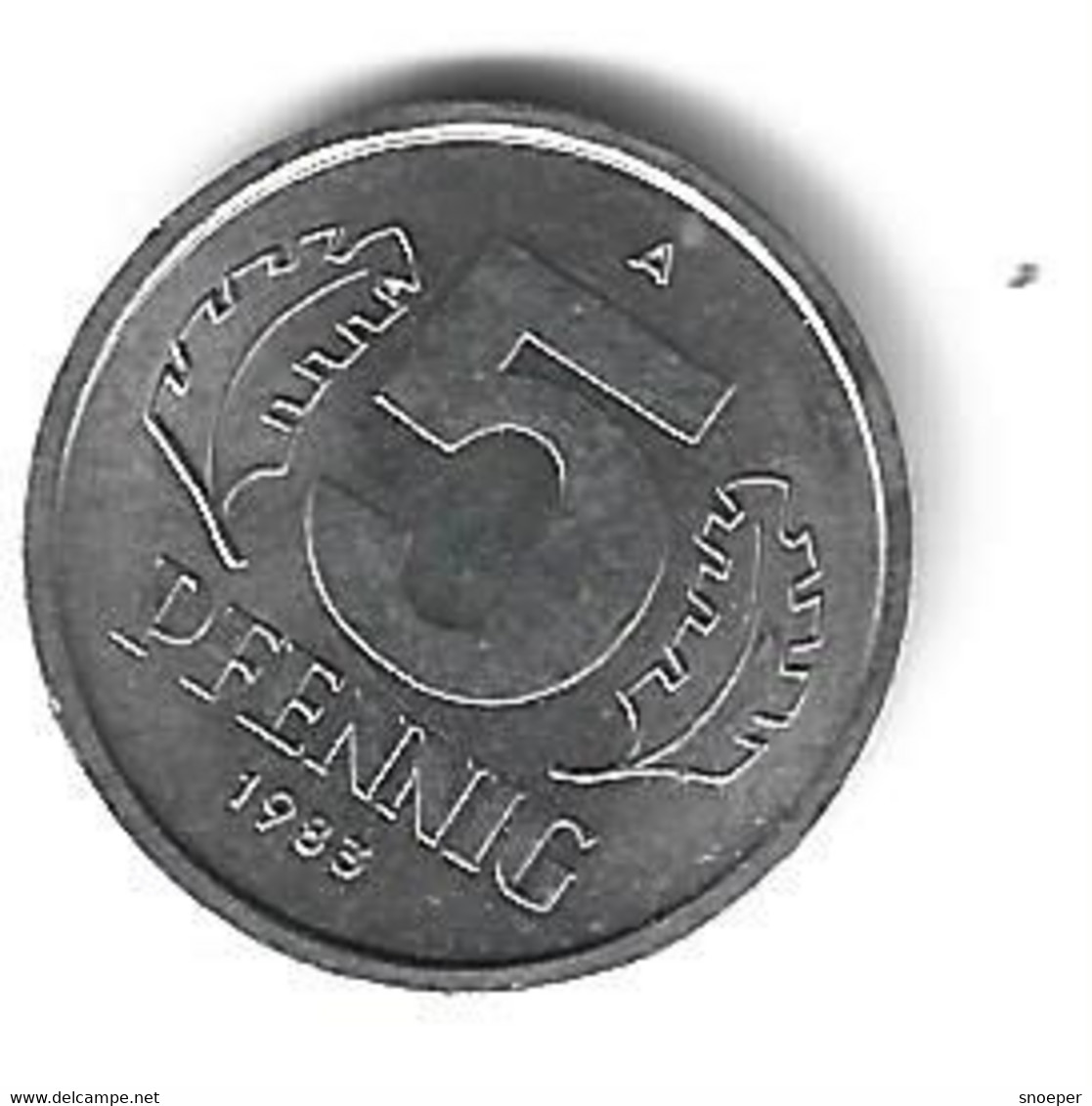 *DDR 5  Pfennig 1983 Km 9.2  Xf+ - 5 Pfennig