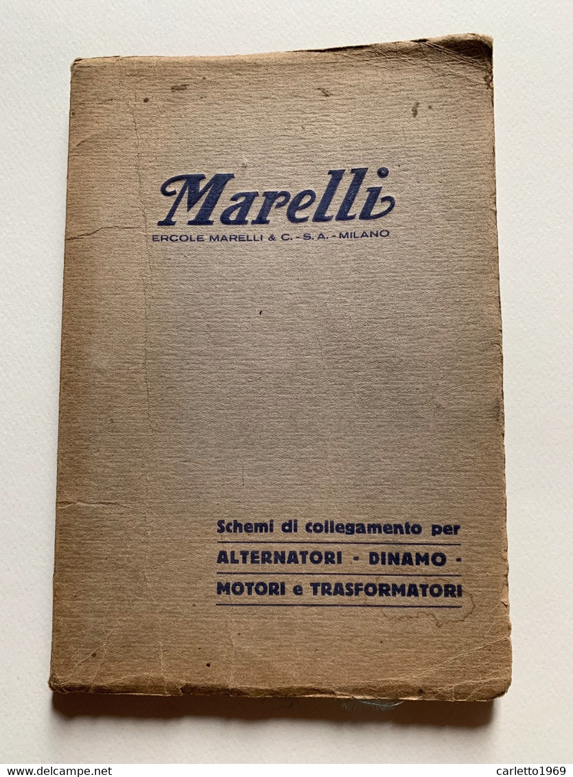 ERCOLE MARELLI SCHEMI DI COLLEGAMENTO ALTERNATORI - DINAMO - MOTORI E TRASFORMATORI - Otros & Sin Clasificación