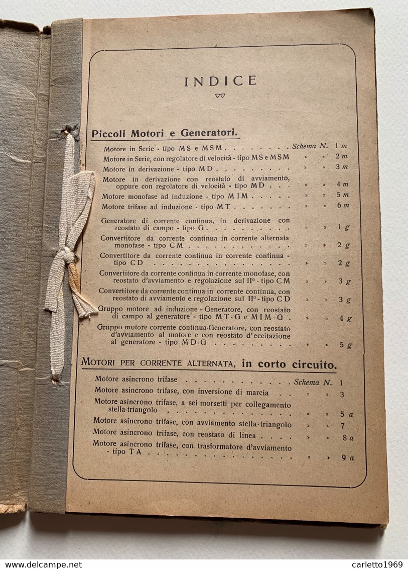 ERCOLE MARELLI SCHEMI DI COLLEGAMENTO ALTERNATORI - DINAMO - MOTORI E TRASFORMATORI - Otros & Sin Clasificación