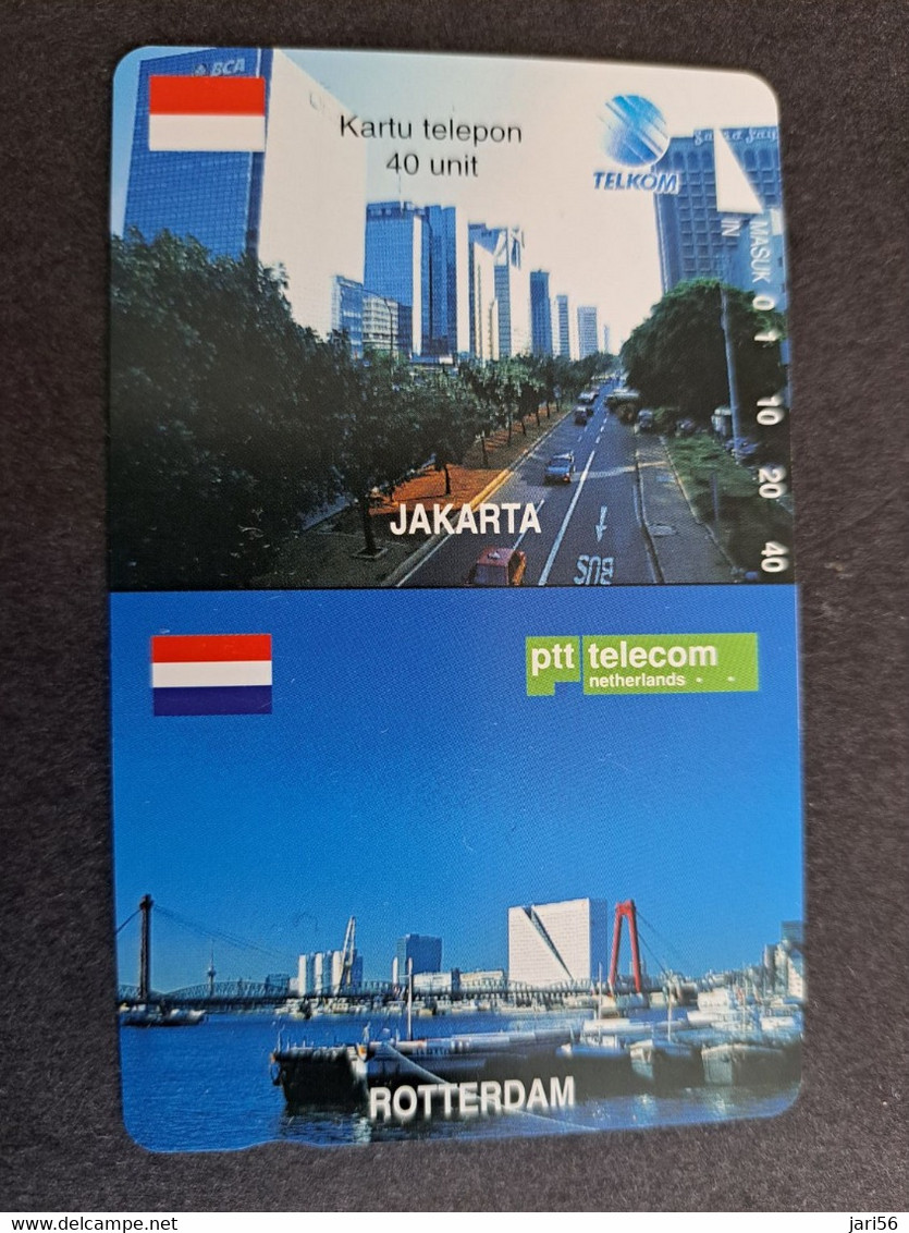 INDONESIA MAGNETIC/TAMURA  40 UNITS   JAKARTA /ROTTERDAM   SPECIAL ISSUE  (RRR) 40 UNITS     MINT Card   **9628 ** - Indonésie