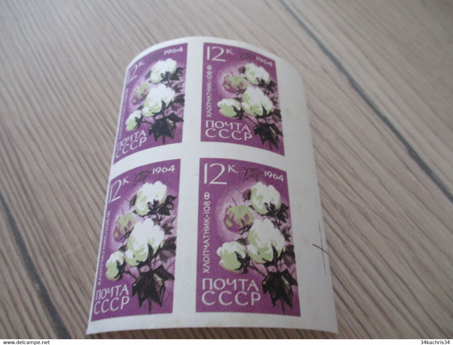 RUSSIA RUSSIE 1964 Flowers Fleurs Umperfored Non Dentelés 6 Blocs Avec Rousseurs - Ongebruikt