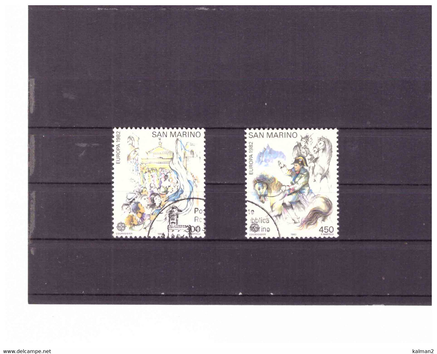 XX334  -  SAN MARINO   /    COMPLETE SET USED - SASSONE NR.  1100/1101   ( CEPT 1982 ) - Used Stamps