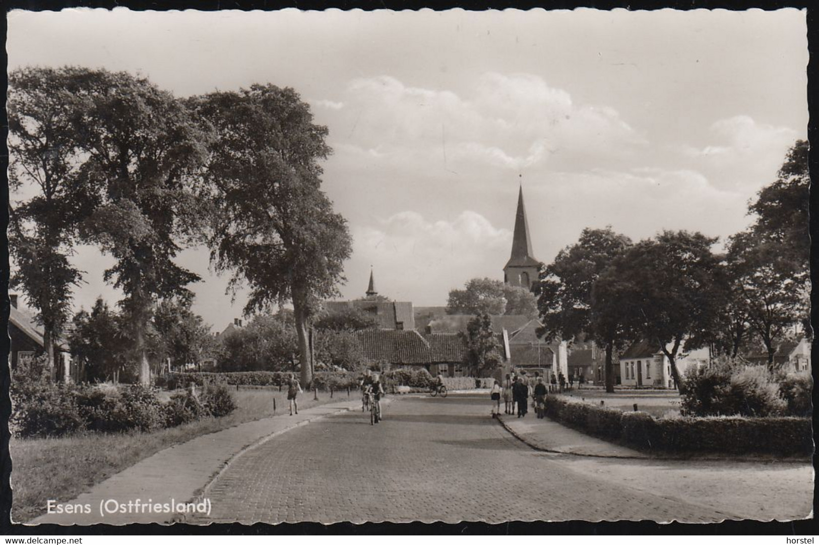 D-26427 Esens ( Ostfriesland) - Alte Ortsansicht - Hauptstraße Und Kirche - Esens