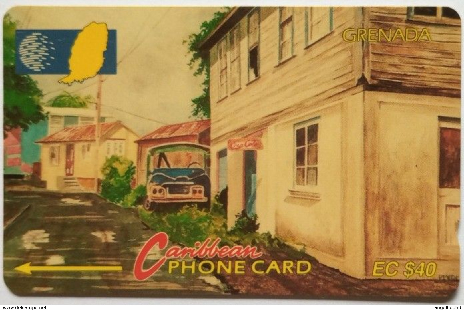 Grenada Cable And Wireless EC$40 9CGRC " Street Scene Gouvyave " - Grenada