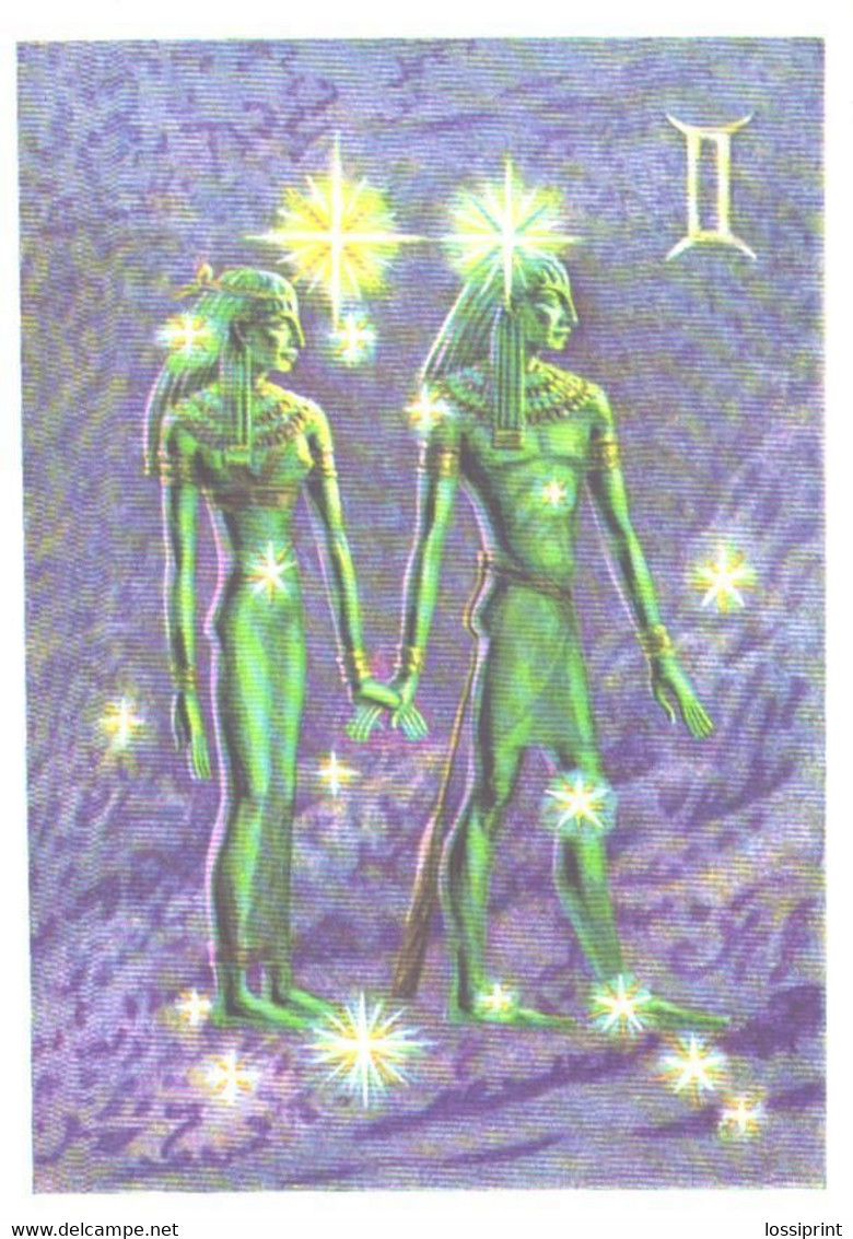 G.Glebova:Zodiac Signs, Gemini, Twins, 1978 - Astronomie