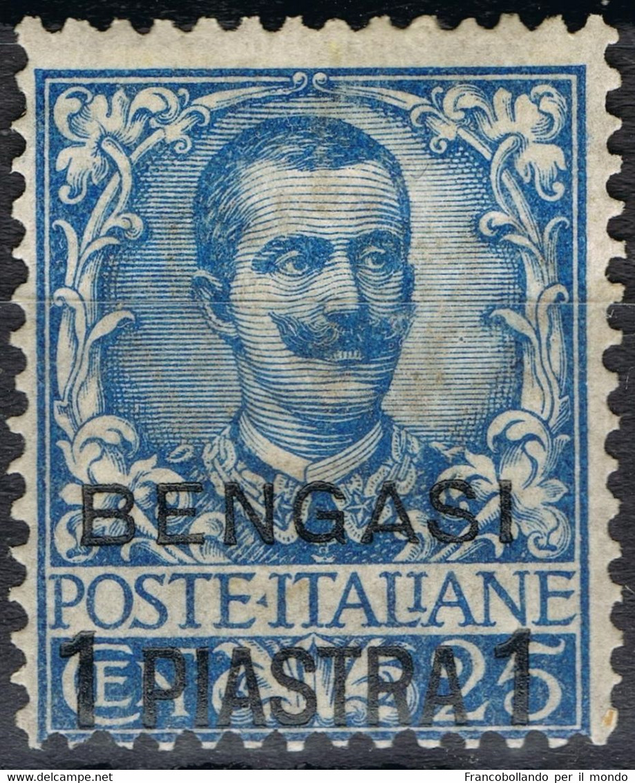 REGNO D'ITALIA COLONIE  POSSEDIMENTI 1901 FRANCOBOLLO DEL REGNO SERIE FLOREALE SOPRASTAMPATO BENGASI MH - Algemene Uitgaven