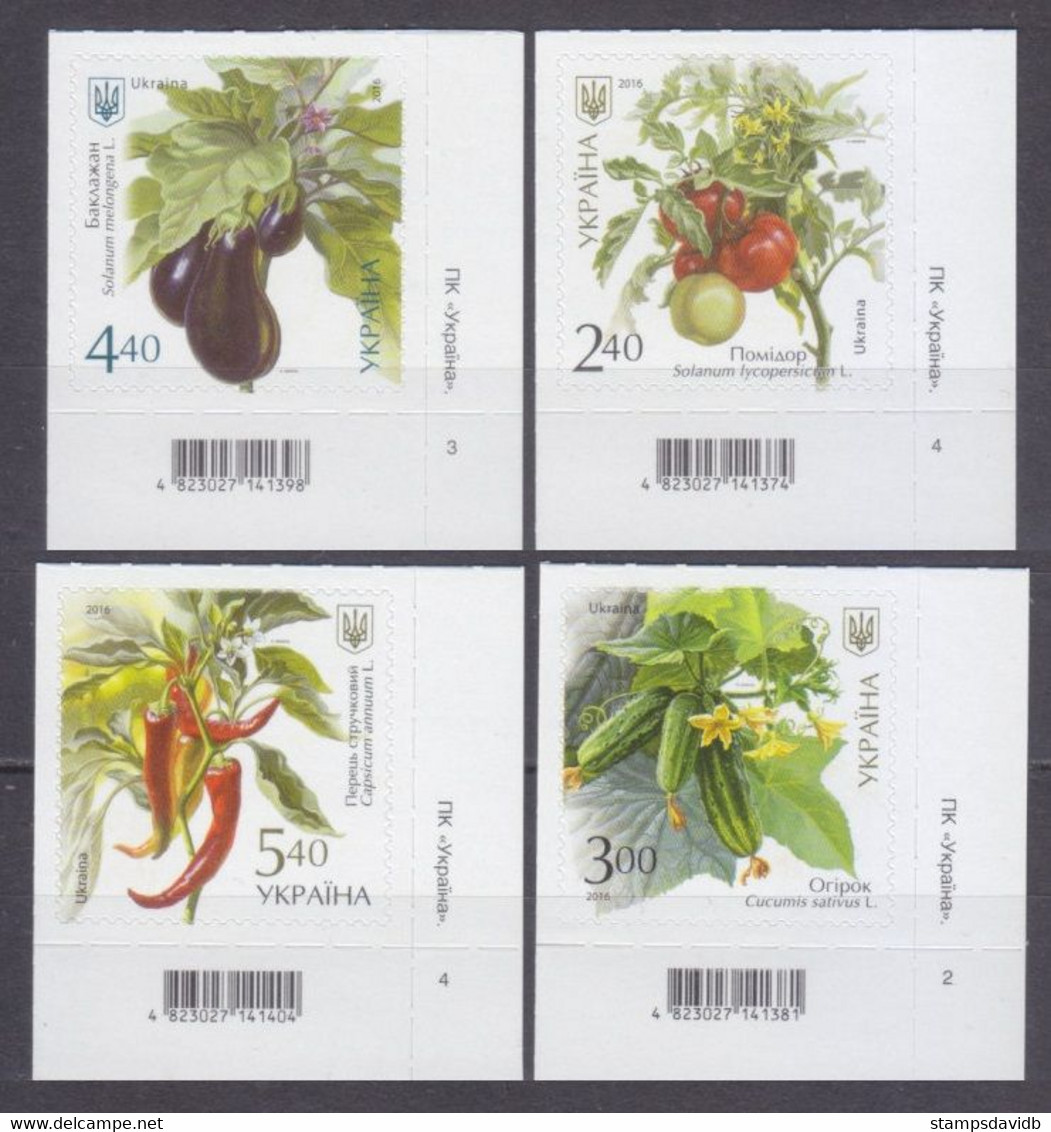 2016 Ukraine 1572-1575+Tab Vegetables 5,00 € - Groenten