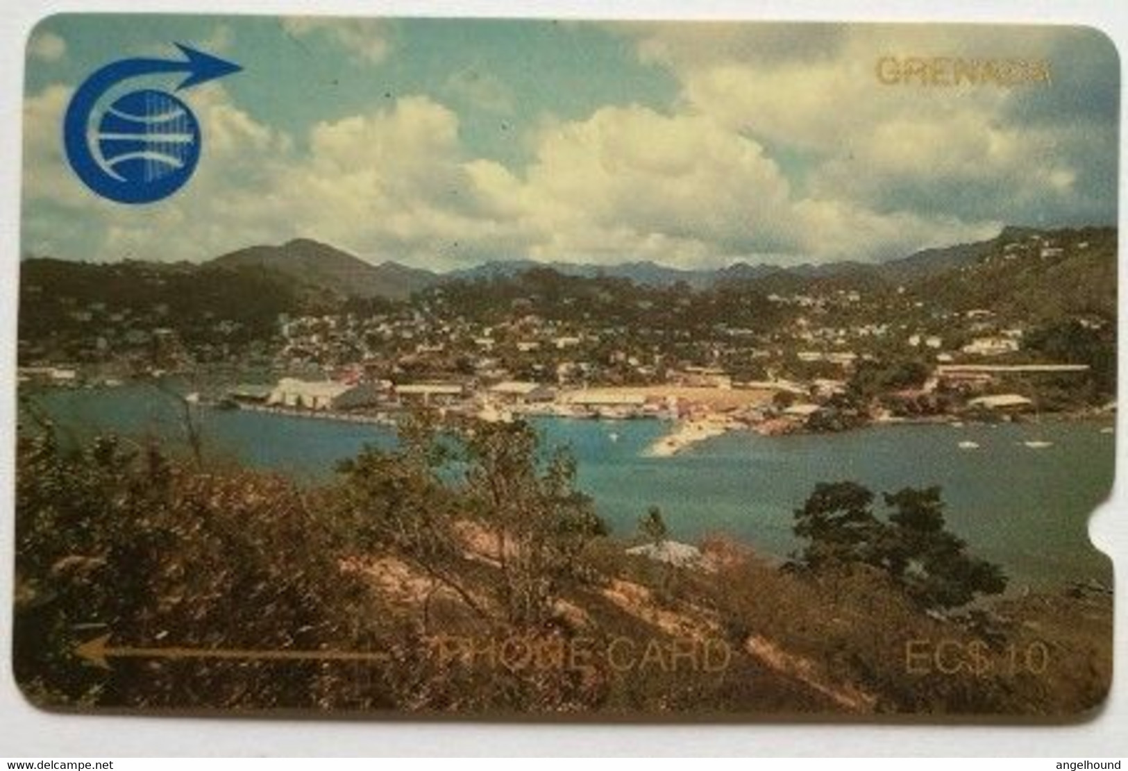 Grenada Cable And Wireless 1CGRB "St George EC$10 Deep Notch" - Grenada