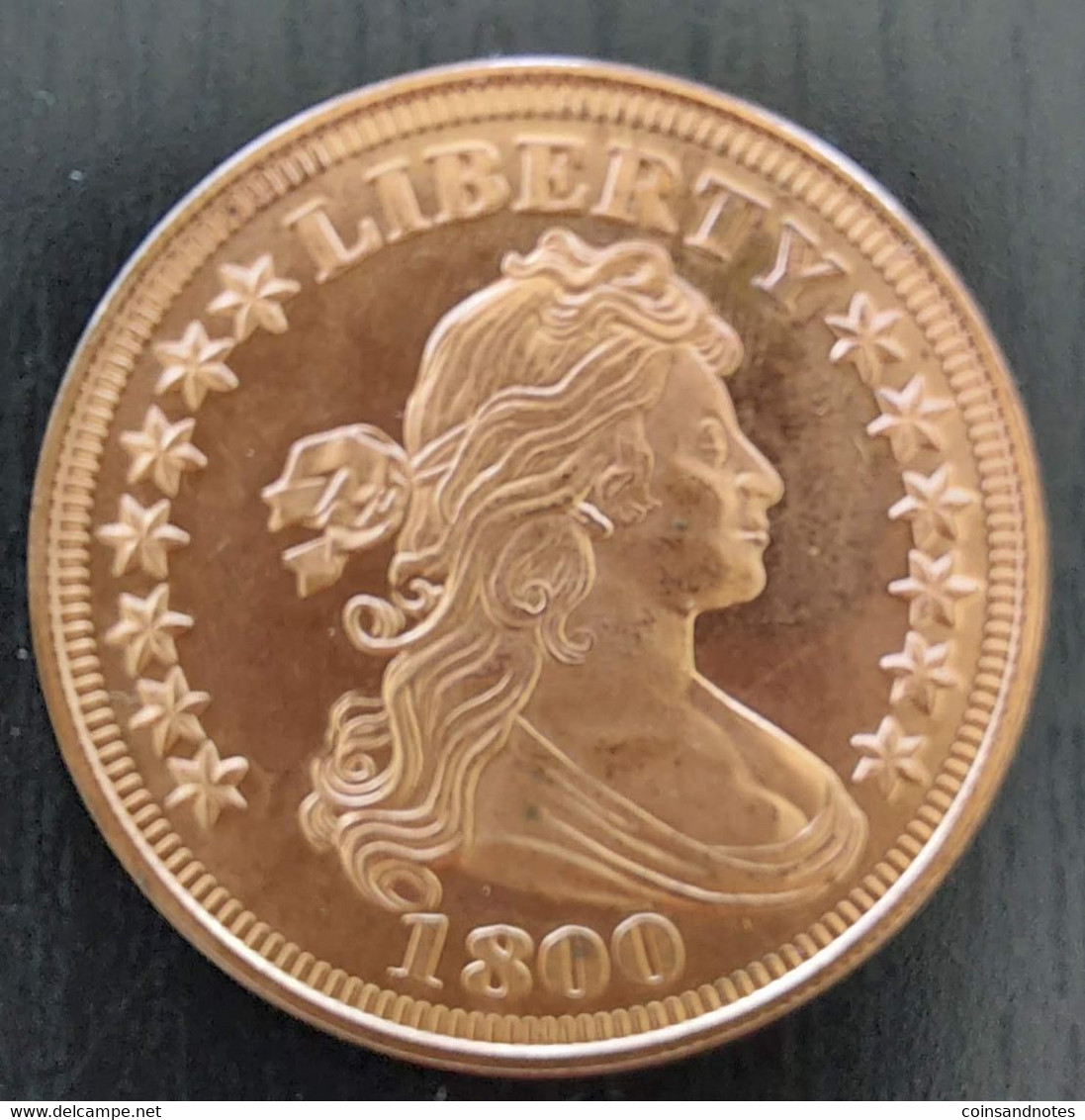 USA ‘1800 Liberty’ - 1 ADP Ounce -  .999 Fine Copper Bullion - Verzamelingen