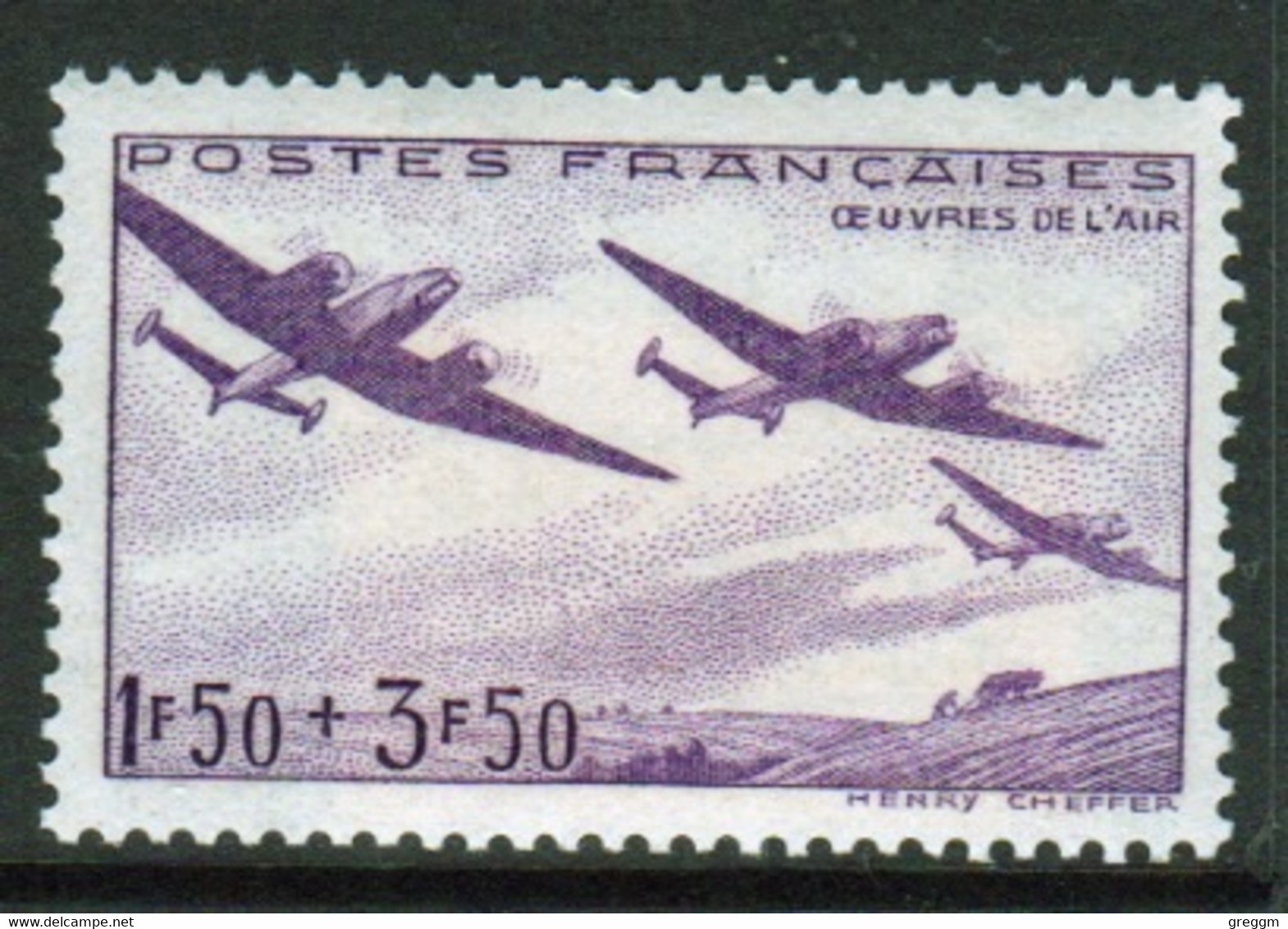 France 1942 Single Stamp Showing Planes Flying Overhead In Unmounted Mint - Neufs