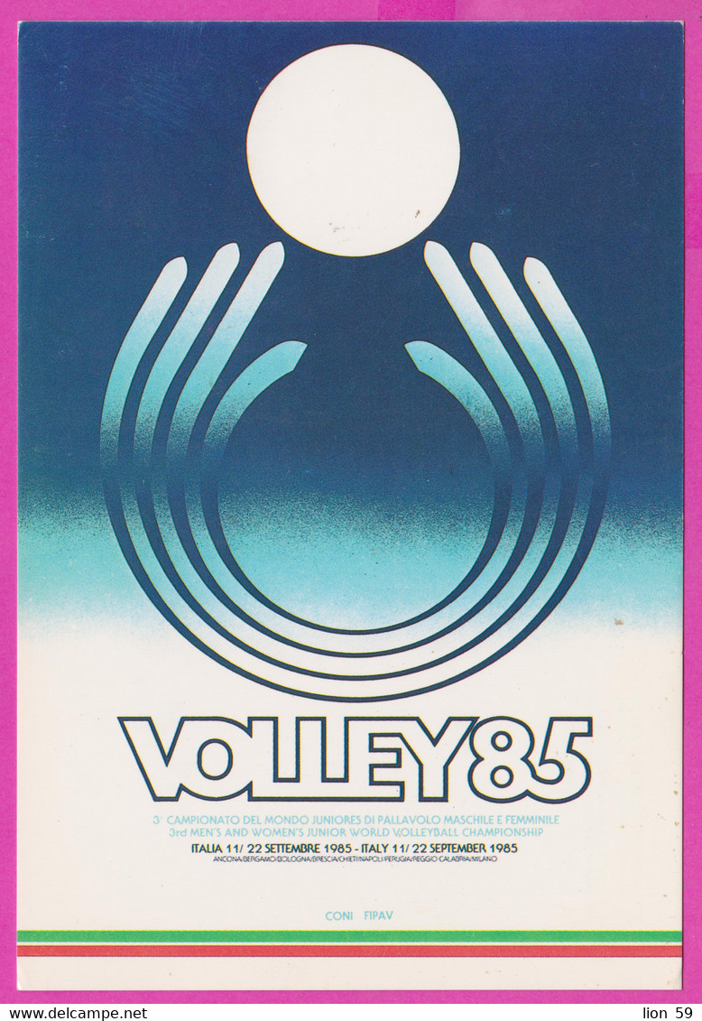 276196 / Sport Volleyball Volley-Ball Voleibol 3 Mens And Womens Junio World Championship 85 Emblem Advertising Italy - Voleibol