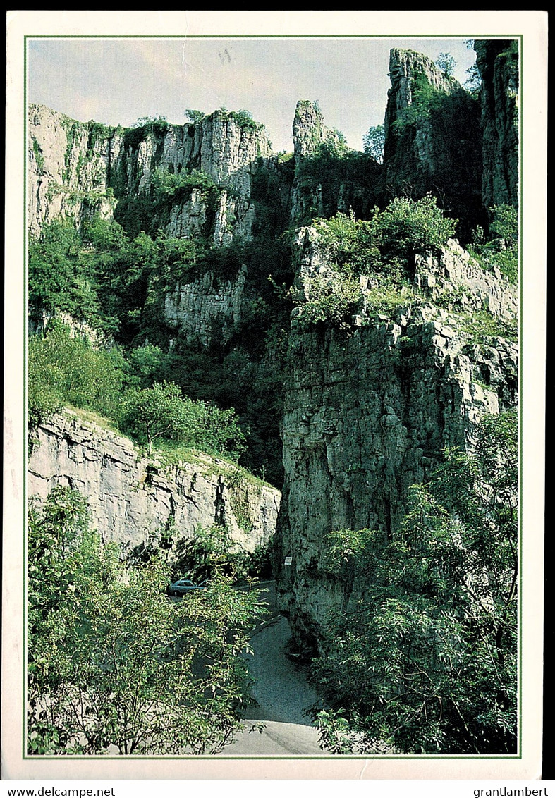 The Pinnacle & Castle Rock, Cheddar Gorge, Somerset, England - Posted 1985? To Australia With Stamps - Cheddar