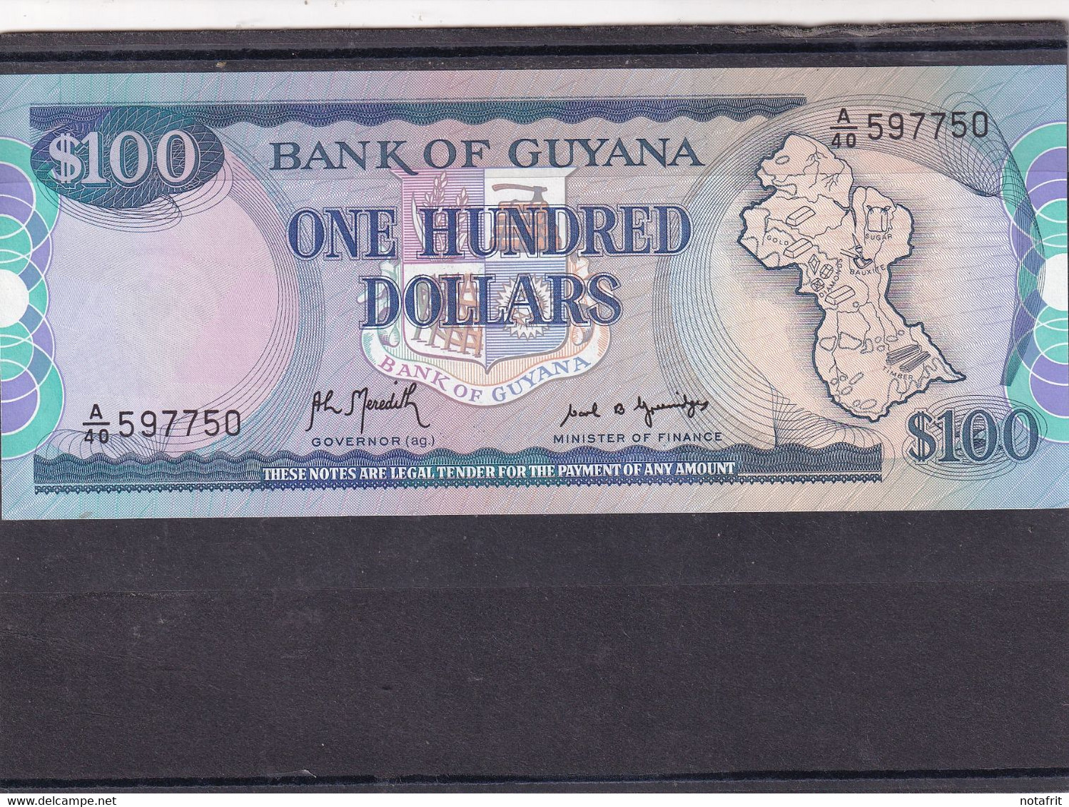 Guyana 100 $   ... Unc - Guyana