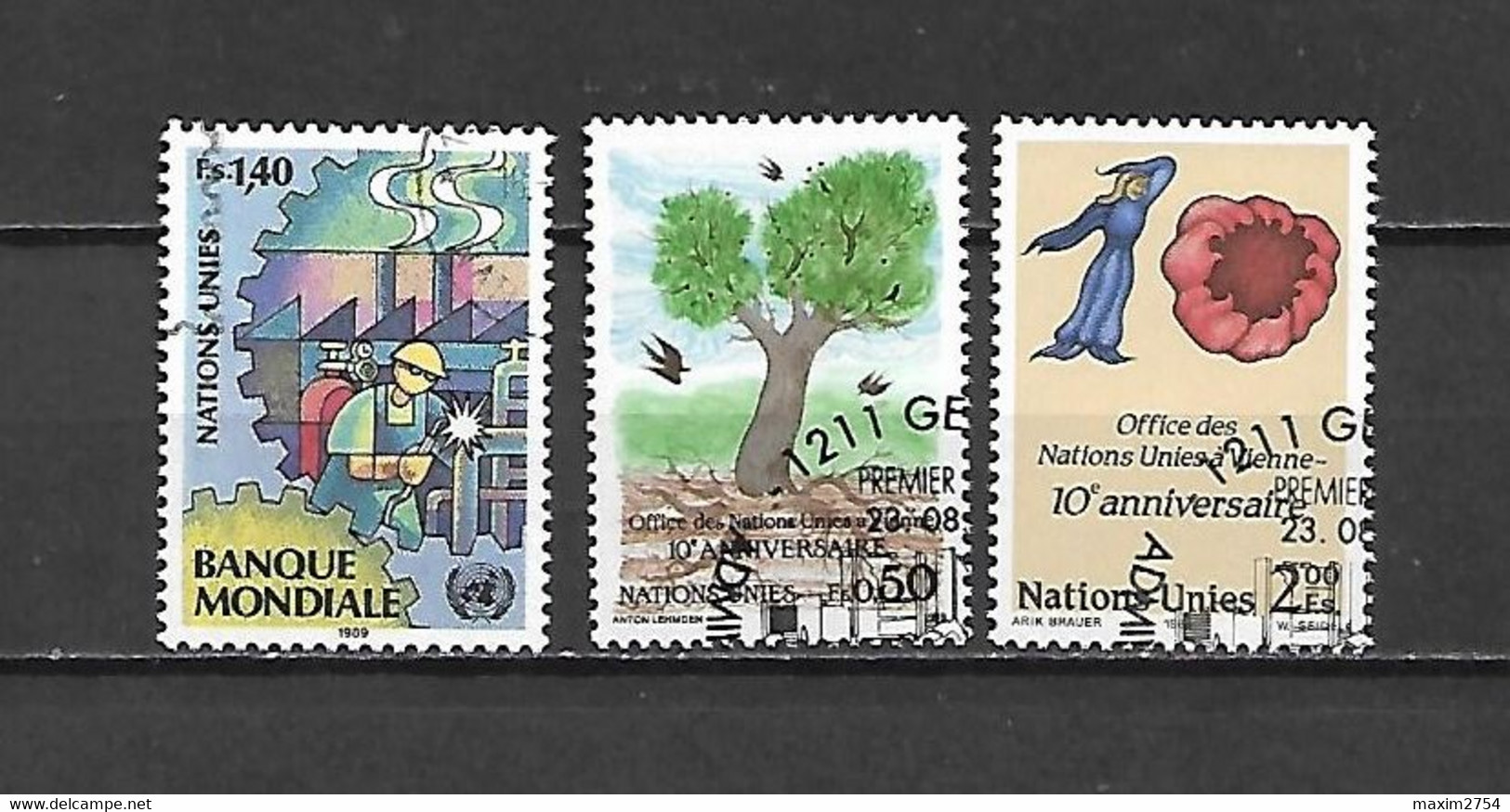 ONU GINEVRA - 1989 - FRANCOBOLLI USATI DIVERSI - Gebruikt