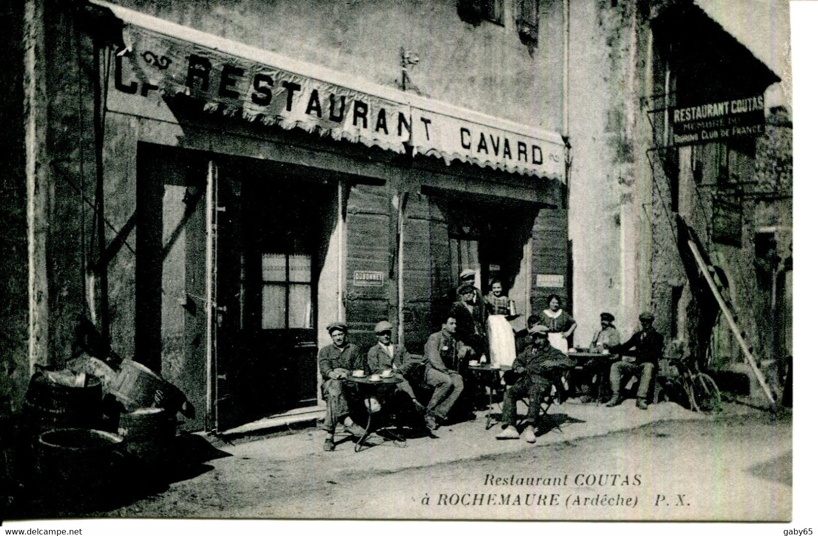 CPA.07.ARDECHE.ROCHEMAURE.RESTAURANT COUTAS. - Rochemaure