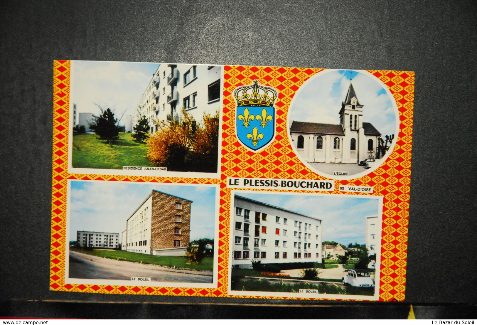 CP, 95, Le Plessis Bouchard - Multi Vues,   Residence Du Soleil, Jules César,  L'église - Le Plessis Bouchard