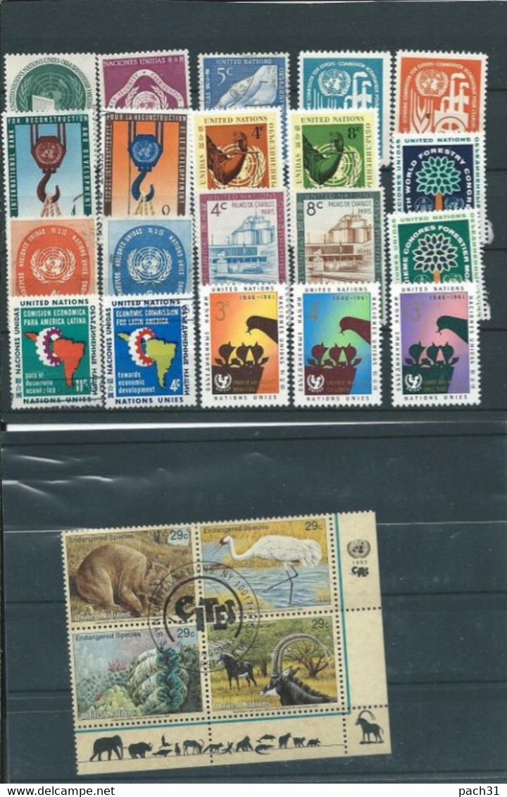 Nations Unies  Lot De Timbres Différents - Collections, Lots & Séries