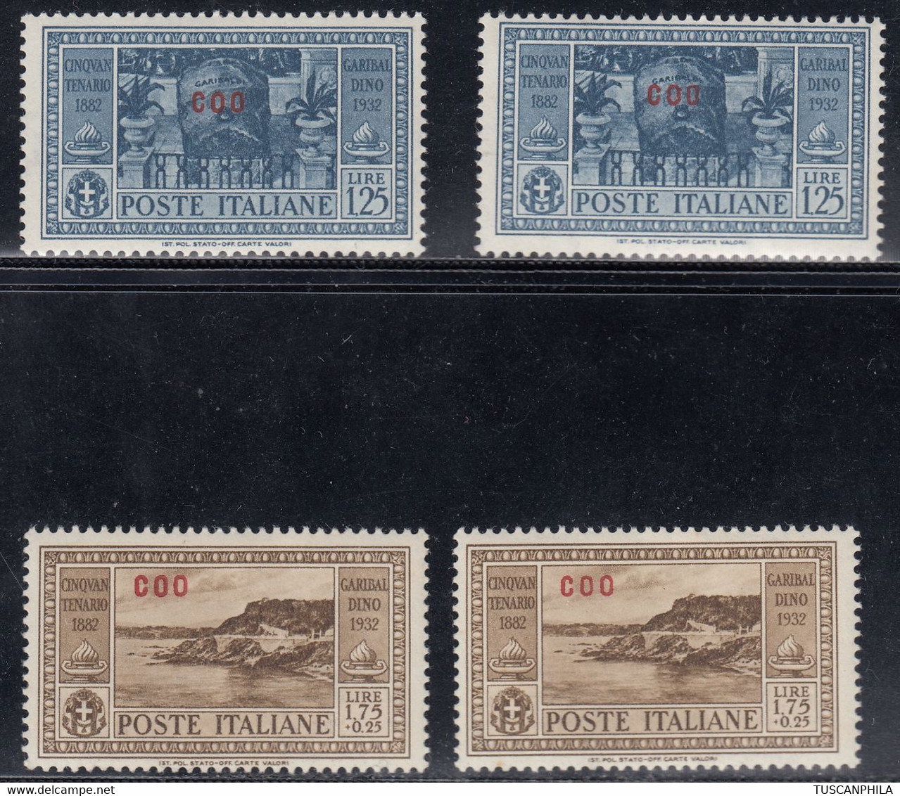 Insieme Di 4 Valori Sass. MNH** MH* Cv 154 - Aegean (Coo)