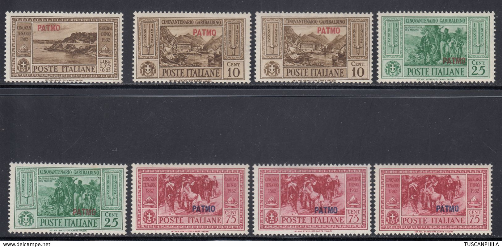 Insieme Di 8 Valori Sass. MNH** MH* Cv 350 - Egeo (Patmo)