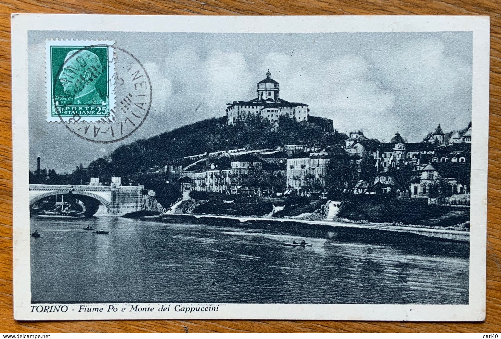 AMB.TORINO - MODANE (A) 171 - 9/4/33  Su Cartolina Per L'estero - TORINO - FIUME PO E MONTE DEI CAPPUCCINI -    AA429 - Pontes