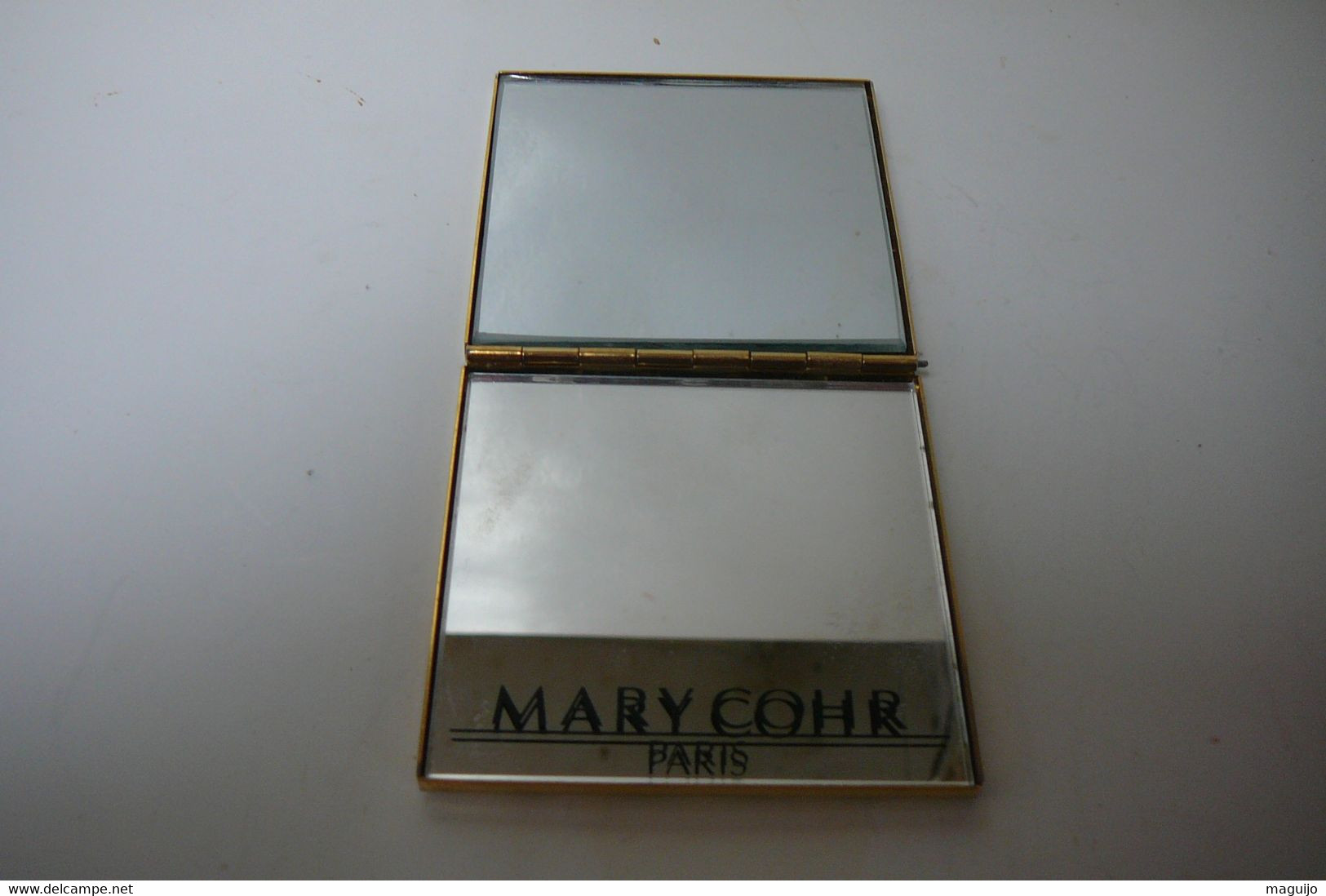 MARY COHR: MIROIR  DE SAC DOUBLE FACE  ,SUPERBE OBJET LOURD  ,  LIRE ET VOIR !! - Ohne Zuordnung