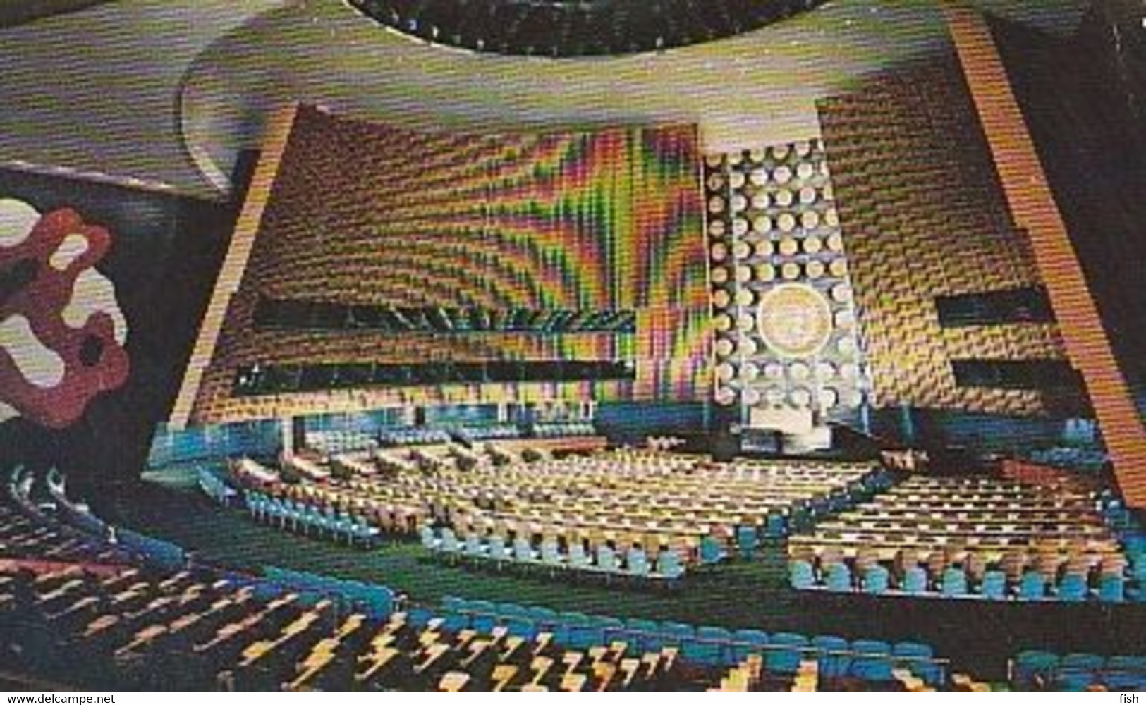 United Nations & Marcofilia, New York City, United Nations, General Assembly Hall. Glasgow Scotland 1955  (1874) - Cartas & Documentos