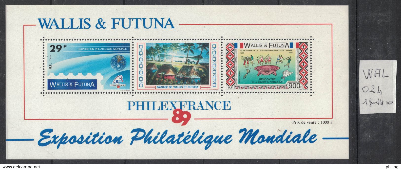 Wallis Et Futuna 1989 - BF4 Neuf SANS Charnière - Scott#384a - PhilexFrance 89, Sport, Timbre - Blocs-feuillets