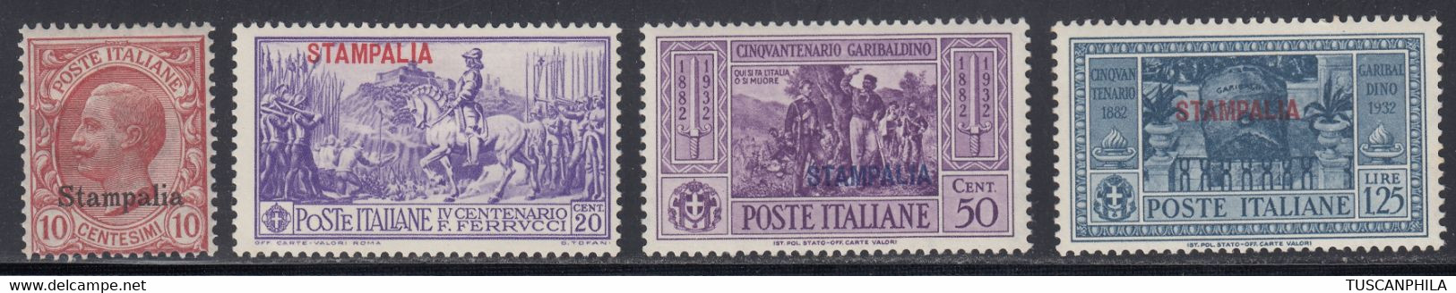 Insieme Di 4 Valori Sass. MNH** MH* Cv 156 - Egeo (Stampalia)