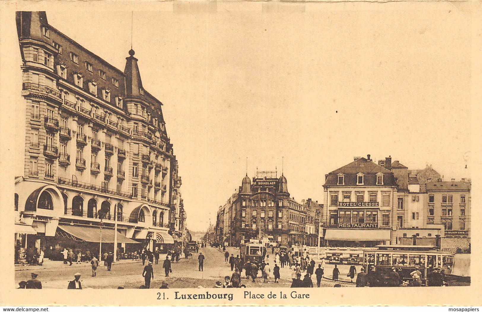 Luxembourg - Animée, Tram - Place De La Gare - Lussemburgo - Città