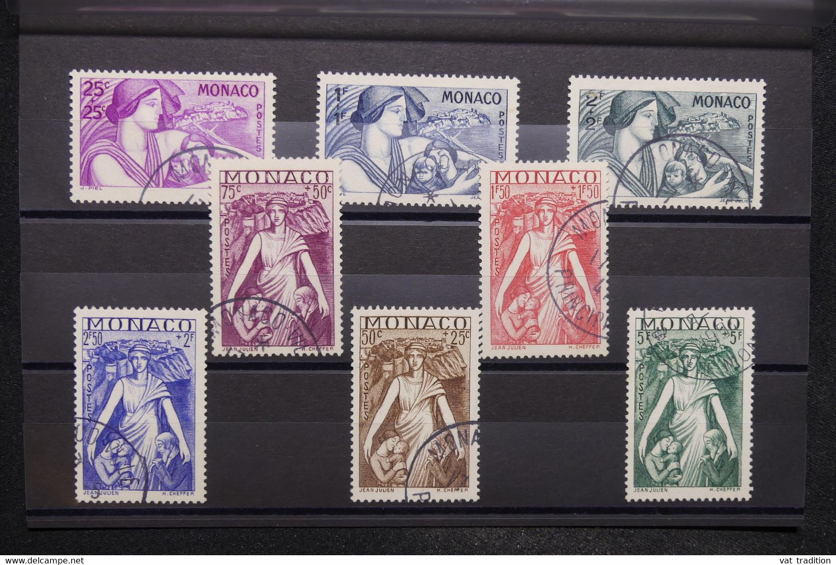 MONACO - 8 Valeurs Sur 10 De La Série Protection De La Mère Et De L'Enfant - Oblitérés - L 123062 - Used Stamps