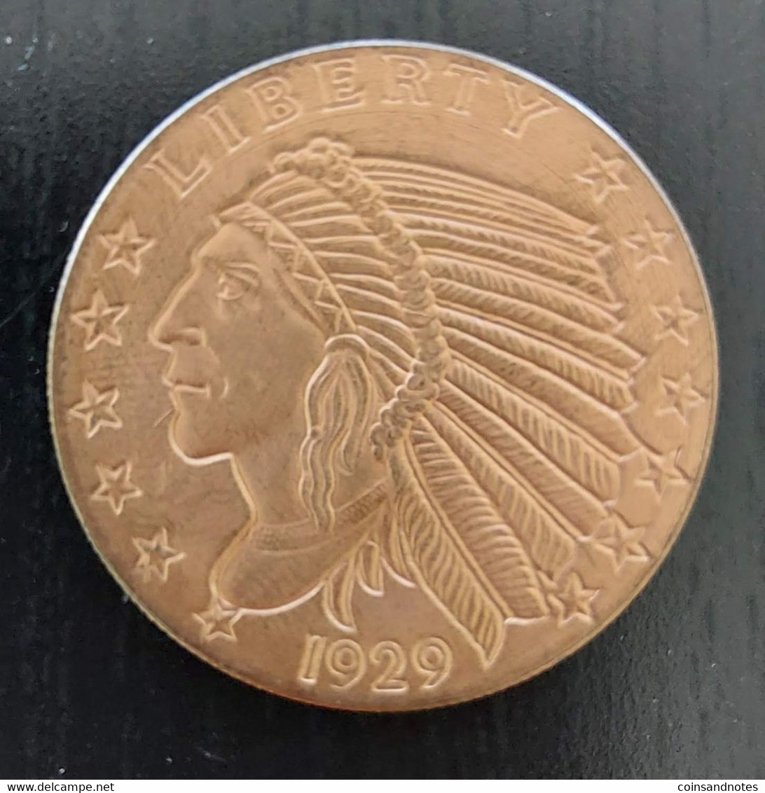 USA - ‘1929 Indian/Liberty’ ½ Oz - Copper Commemorative Coin - Verzamelingen