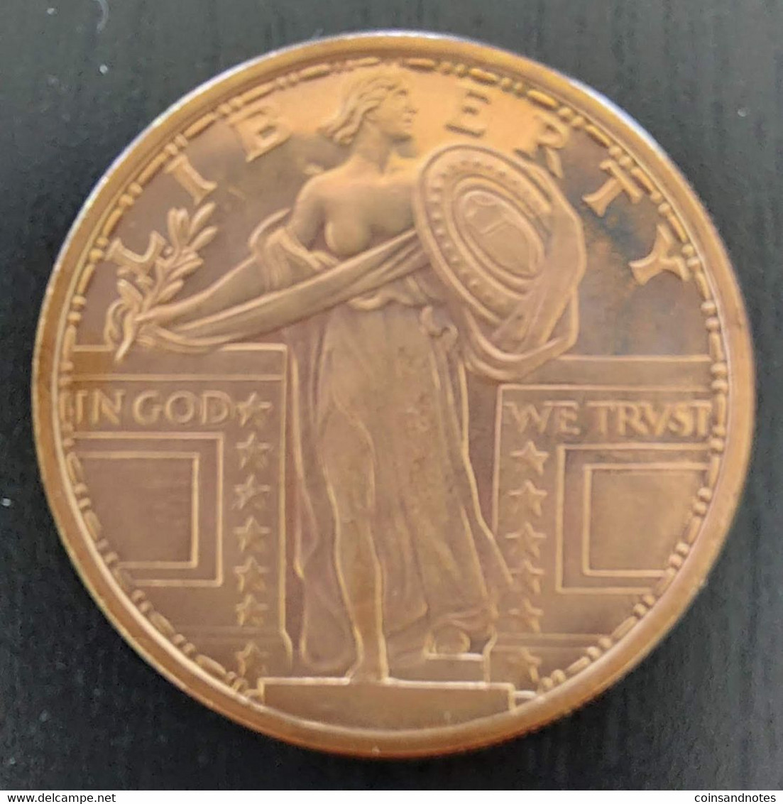 USA - 1 Ounce Fine Copper Medal ‘Standing Liberty’ - Collections