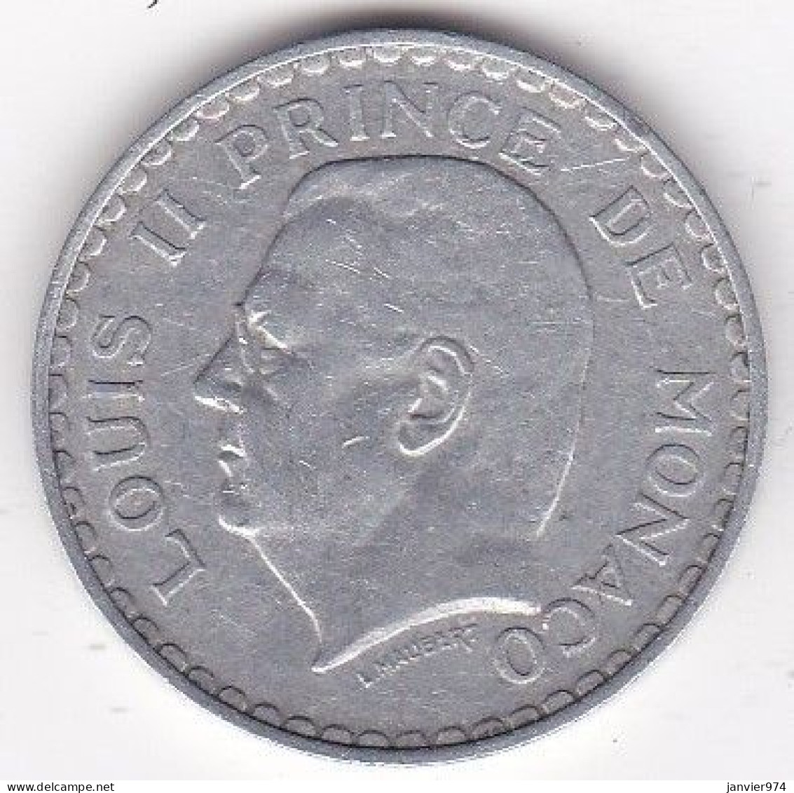Monaco 5 Francs 1945, Louis II, En Aluminium - 1922-1949 Louis II