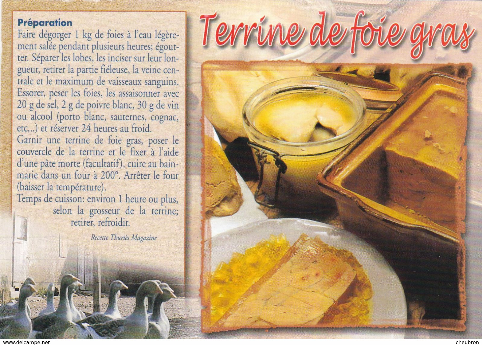 RECETTES DE CUISINE.." TERRINE DE FOIE GRAS " - Recettes (cuisine)