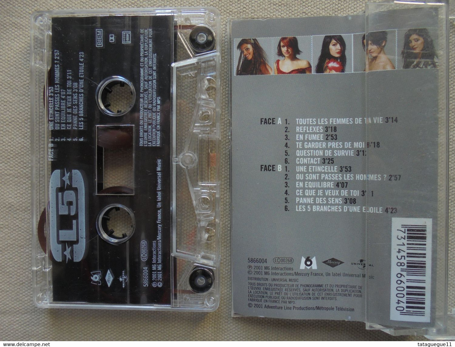 Cassette Audio - K7 - L5 - M6 Interactions 2001 - Cassettes Audio