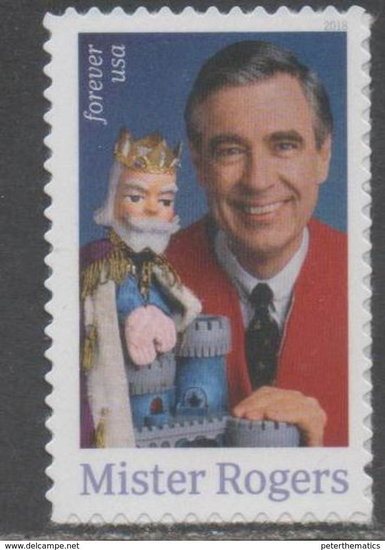 USA,  2018, MNH, FAMOUS ENTERTAINERS, PUPPETS, MISTER ROGERS, 1v - Puppets