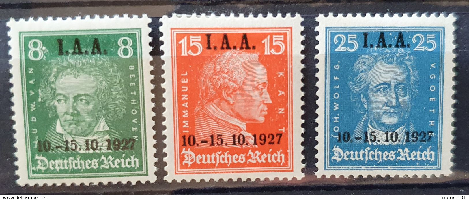 Deutschland 1927, Mi 407-09 "IAA" MH(ungebraucht) - Ungebraucht