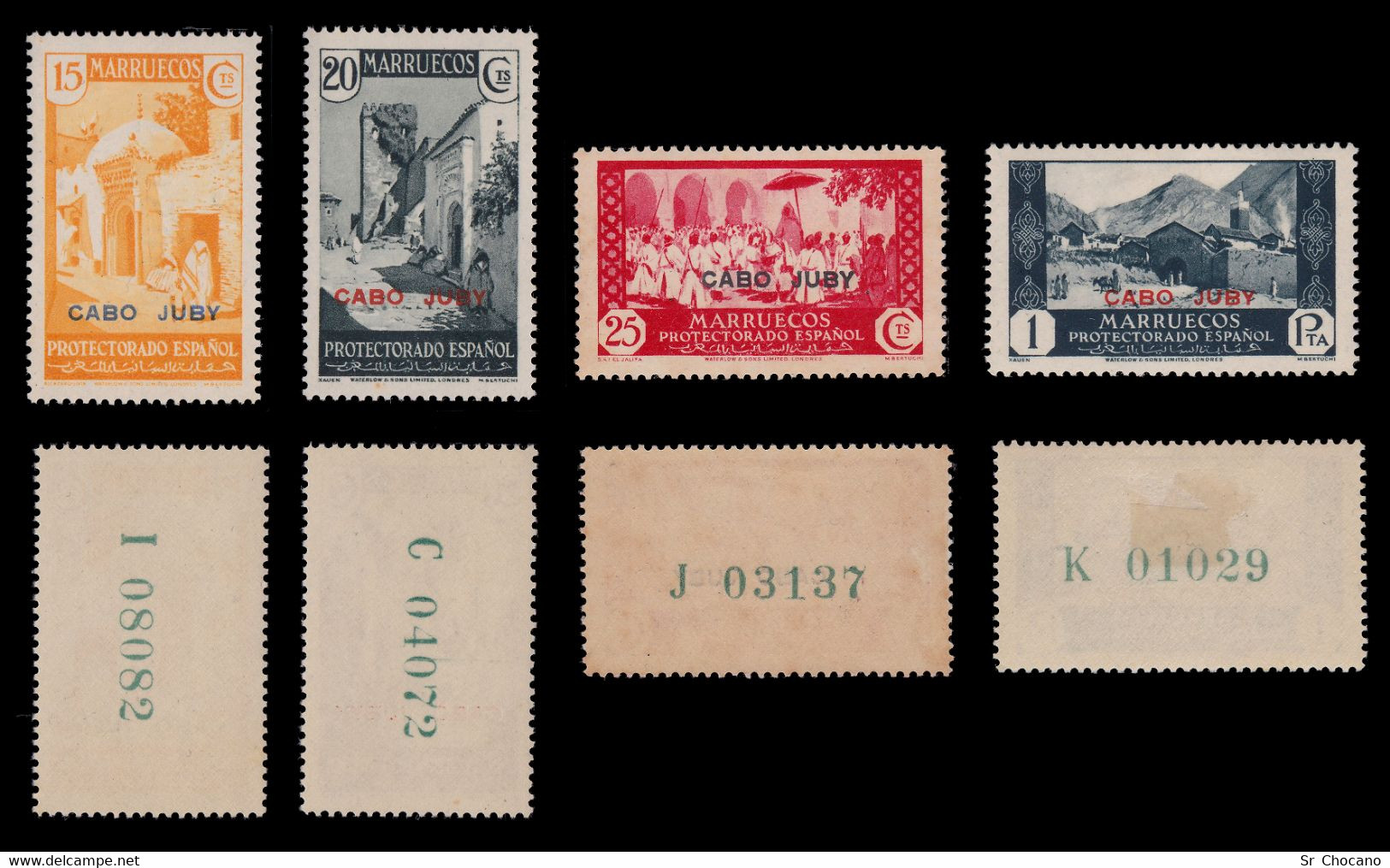 CABO JUBY.1935-36.Habilitados.Serie.MNH-MN. Edifil 67-84 - Cabo Juby