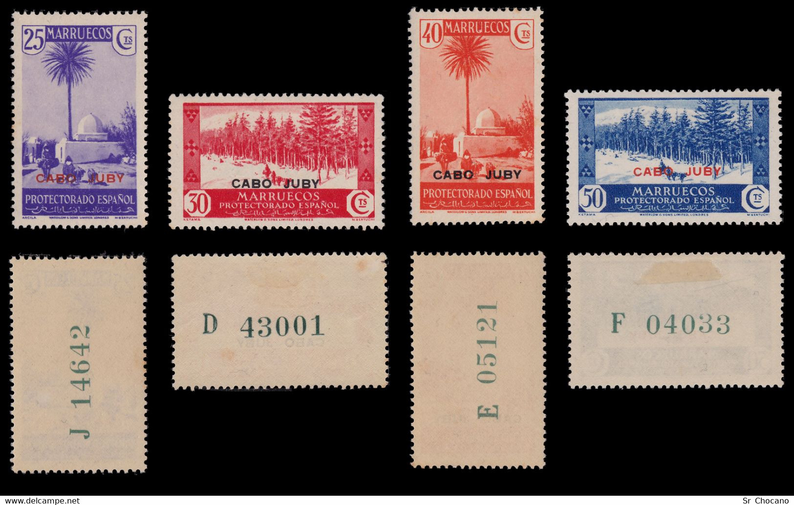 CABO JUBY.1935-36.Habilitados.Serie.MNH-MN. Edifil 67-84 - Cabo Juby