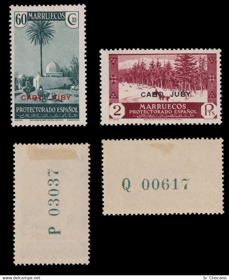 CABO JUBY.1935-36.Habilitados.Serie.MNH-MN. Edifil 67-84 - Cabo Juby