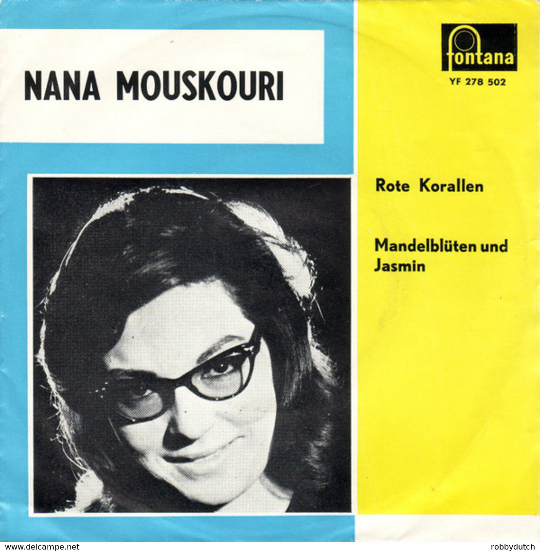 * 7" *  NANA MOUSKOURI - ROTE KORALLEN (Holland 1963) - Autres - Musique Allemande