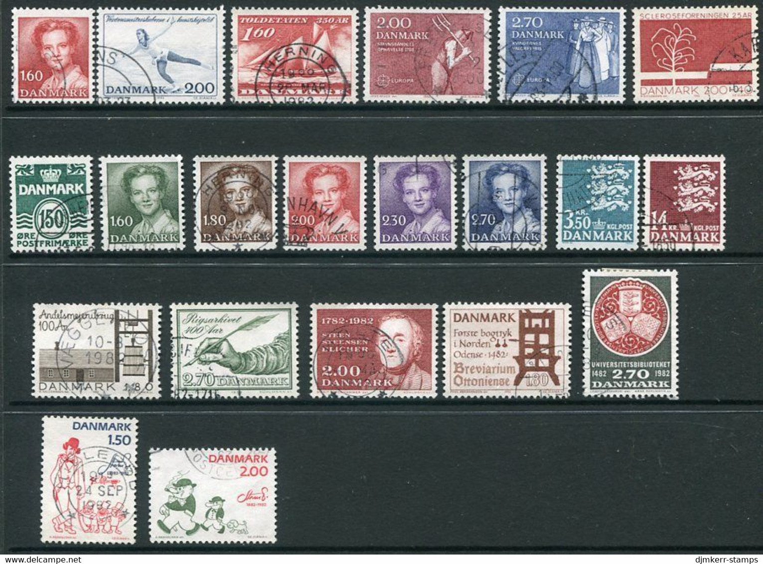 DENMARK 1982 Complete  Issues Used.  Michel 746-66 - Usado