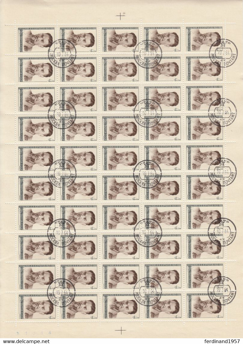 SU – 1963 – Mi. 2728-2729 Als Gestempelte Gebrauchte Bogen Satz USED - Feuilles Complètes