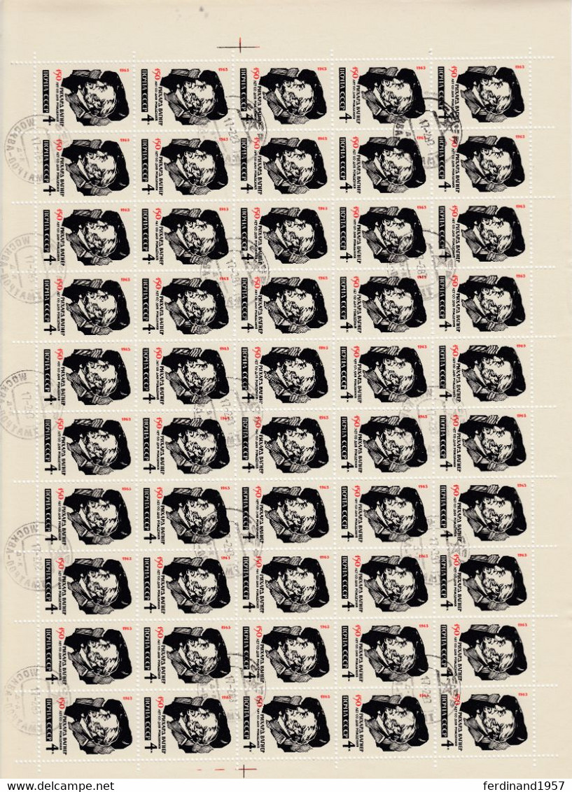 SU – 1963 – Mi. 2766 Als Gestempelte Gebrauchte Bogen USED - Full Sheets