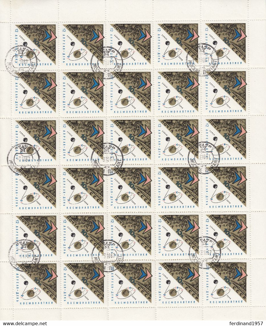 SU – 1966 – Mi. 3205-3206 Als Gestempelte Gebrauchte Bogen Satz USED - Hojas Completas