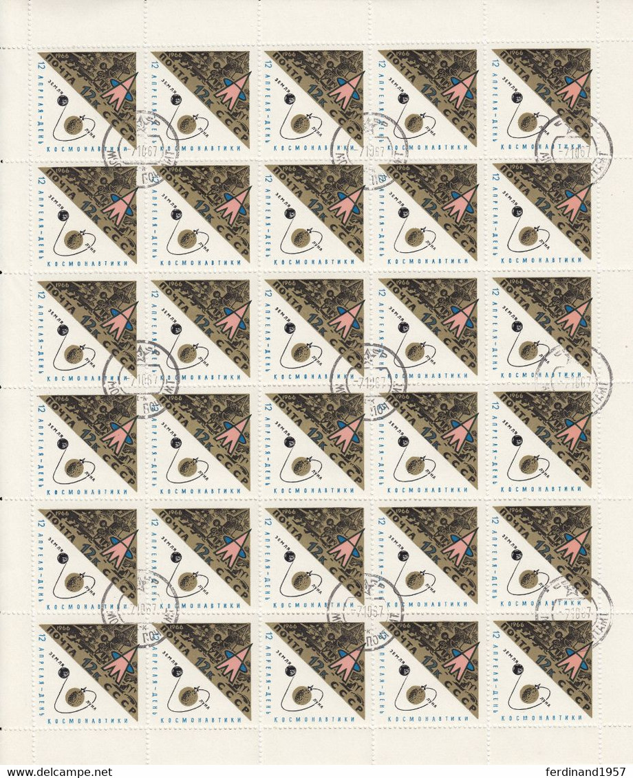 SU – 1966 – Mi. 3205-3206 Als Gestempelte Gebrauchte Bogen Satz USED - Full Sheets