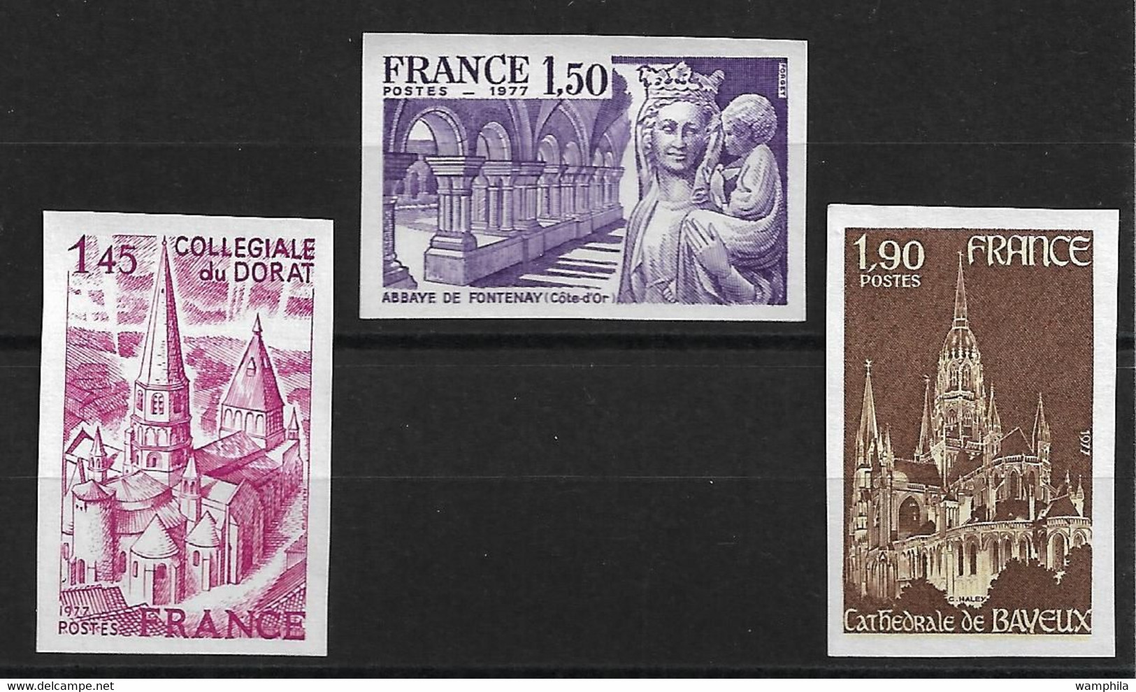 France N° 1937/1939**essai Non Dentelé, Série Touristique. - Otros & Sin Clasificación